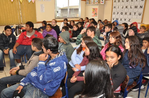 Estudante na palestra da Equipe Educomunicação - 10 de Julho de 2012