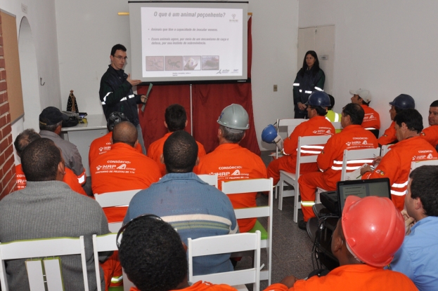 Os trabalhadores conhecem os animais peçonhentos da região - 17 de setembro de 2012