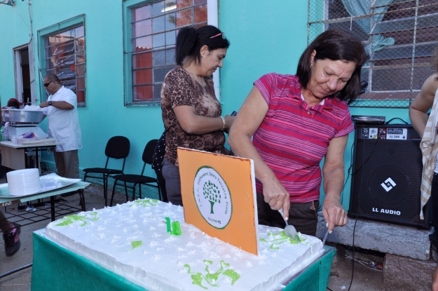 Equipe da Gestão Ambiental da BR-116/392 no aniversário da E.M.E.F. Daura Pinto. 