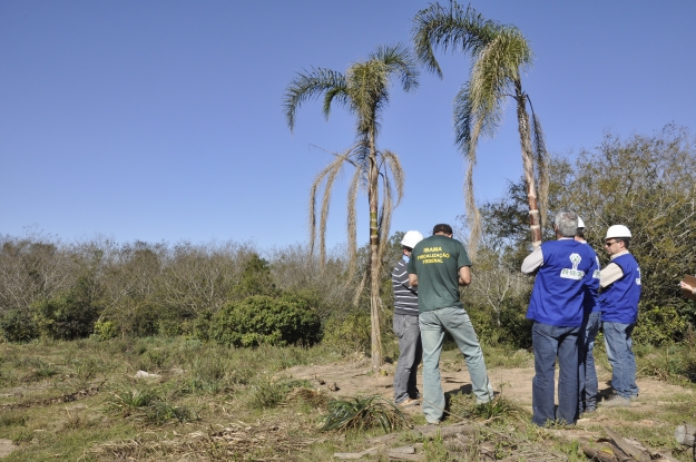 Equipe da Supervisão Ambiental acompanhando o IBAMA na jazida do Lote 1-A da BR-116.