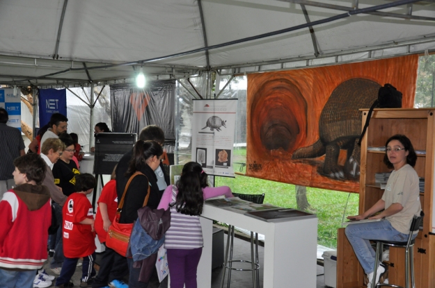 Estande da Gestão Ambiental na 42ª Feira do Livro de Pelotas - 02 de novembro de 2014.