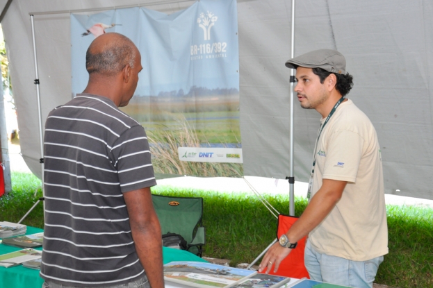 Estande da Gestão Ambiental na 42ª Feira do Livro da FURG - Rio Grande _ 29 de janeiro de 2015.
