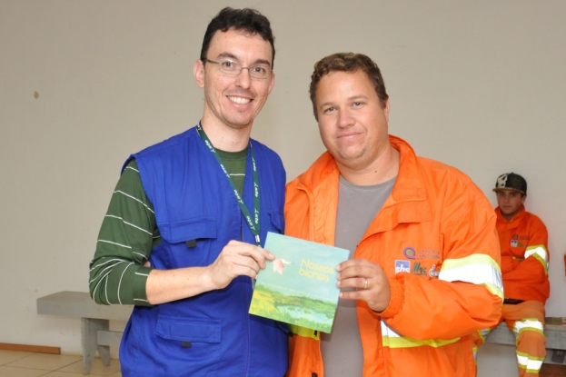 Durante atividade foram apresentados e distribuídos os materiais educativos e boletins informativos da Gestão Ambiental.