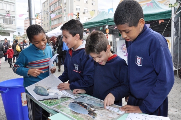 Equipe da Gestão Ambiental da BR-116/392 na atividade da Rua Verde. 17 de junho de 2015